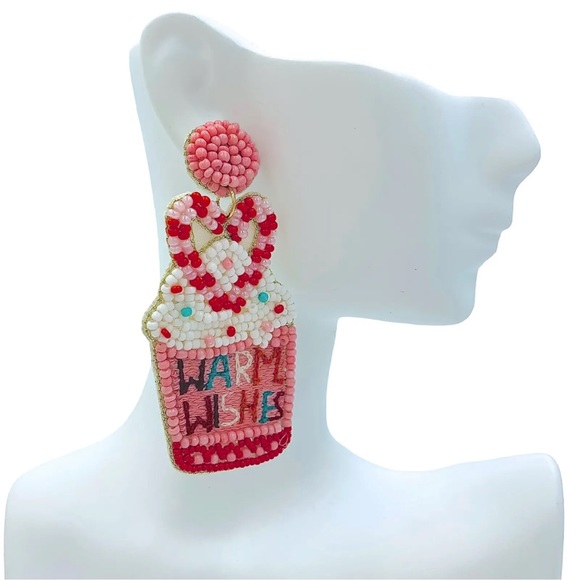 🎁Warm Wishes Holiday Seed bead Earrings 🎄 - Picture 2 of 3